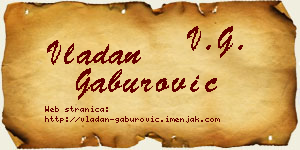 Vladan Gaburović vizit kartica